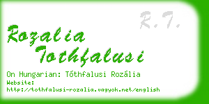 rozalia tothfalusi business card
